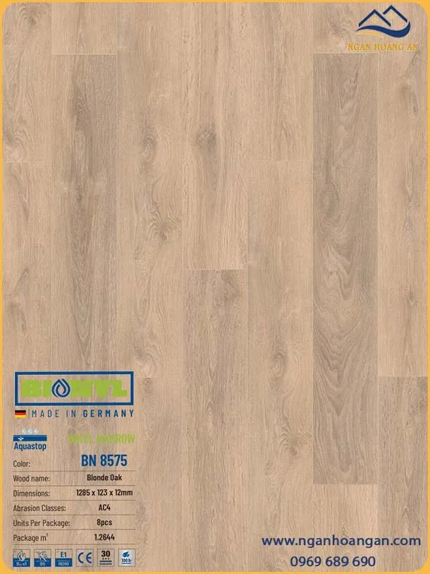 Sàn Gỗ Công Nghiệp Binyl Đức BN8575 Dày 12mm Sàn Gỗ Công Nghiệp Binyl Đức BN8575 Dày 12mm