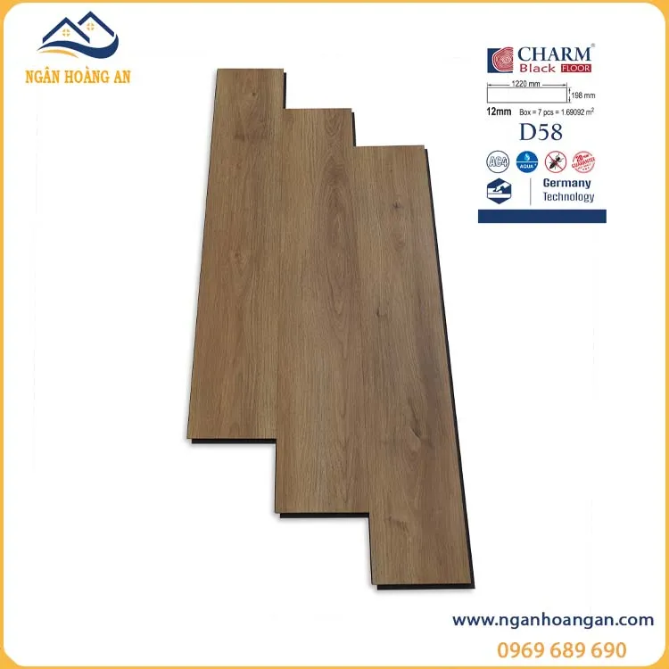 Sàn Gỗ Công Nghiệp Charmwood D58 12mm Sàn Gỗ Công Nghiệp Charmwood D58 12mm
