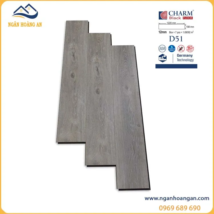 Sàn Gỗ Charmwood Việt Nam D51 Dày 12mm