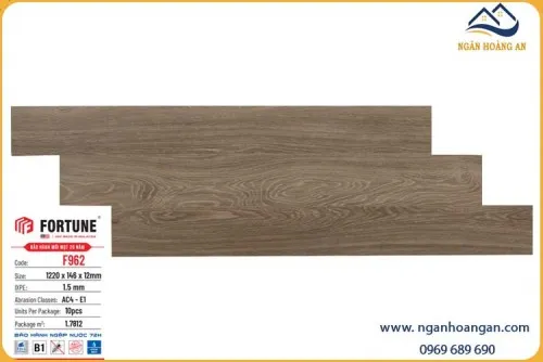 Sàn Gỗ Công Nghiệp Fortune F962 Dày 12mm 
