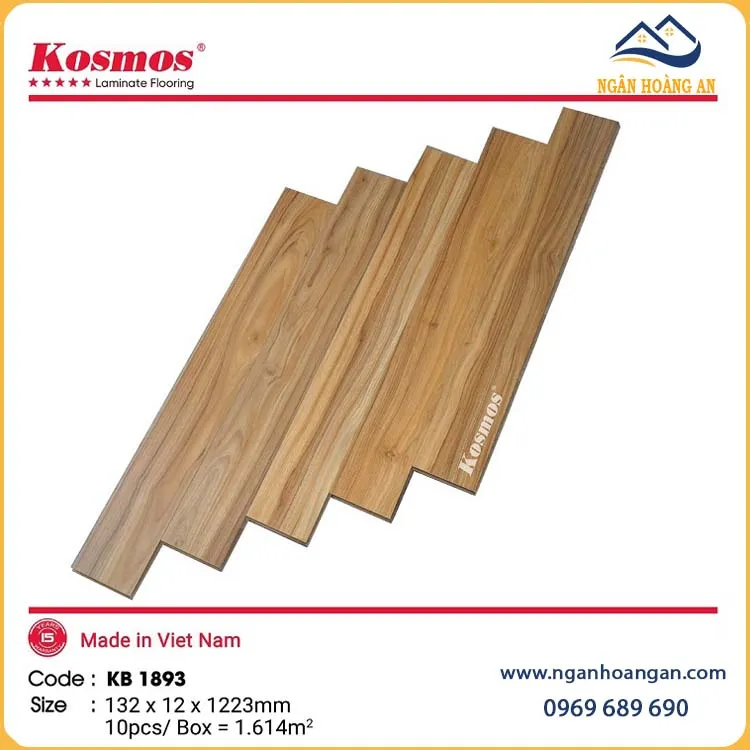 Sàn Gỗ Công Nghiệp Kosmos KB1893 Dày 12mm Sàn Gỗ Công Nghiệp Kosmos KB1893 Dày 12mm