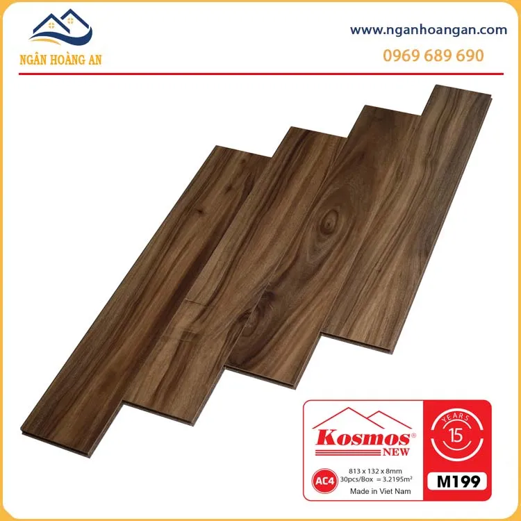 Sàn Gỗ Công Nghiệp Kosmos M199 Dày 8mm