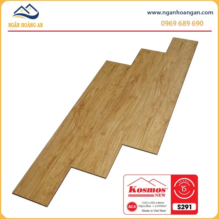 Sàn Gỗ Công Nghiệp Kosmos S291 8mm