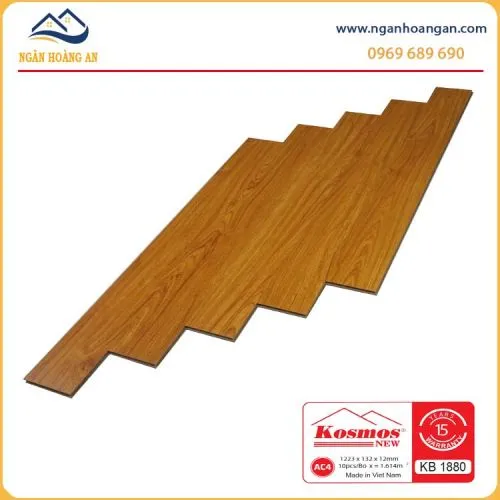 Sàn Gỗ Công Nghiệp Kosmos KB1880 Dày 12mm 