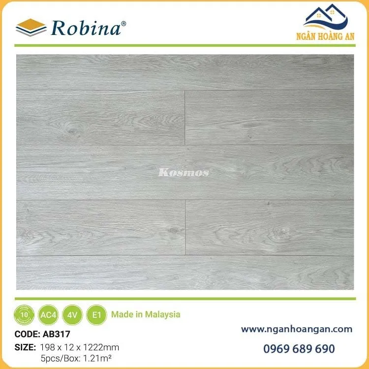 Sàn Gỗ Công Nghiệp Robina AB317 Dày 12mm Sàn Gỗ Công Nghiệp Robina AB317 Dày 12mm