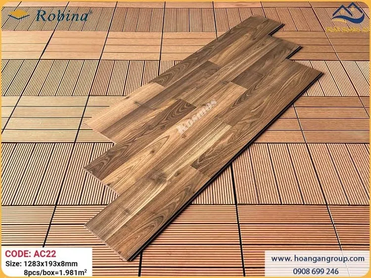 Sàn Gỗ Công Nghiệp Malaysia Robina AC22 8mm