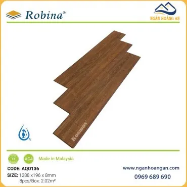 Sàn Gỗ Công Nghiệp Malaysia Robina Aqua AQ0136 8mm