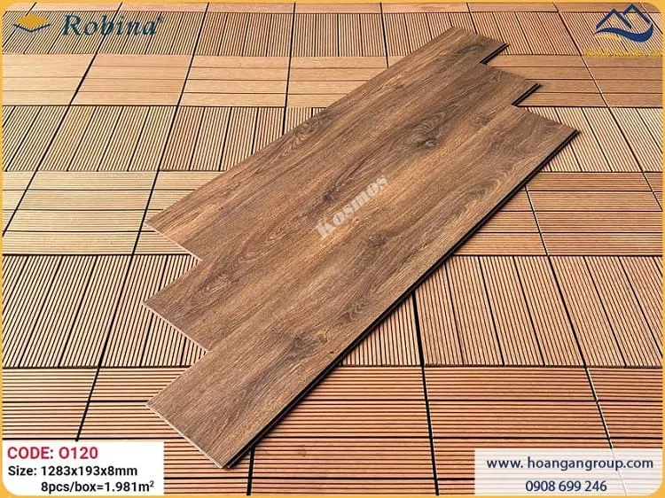 Sàn Gỗ Công Nghiệp Malaysia Robina O120 8mm