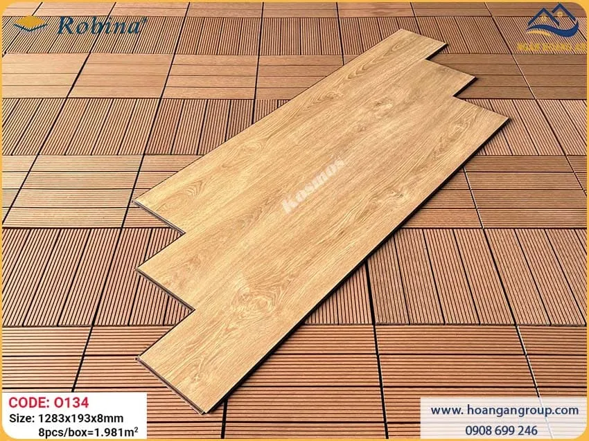 Sàn Gỗ Công Nghiệp Malaysia Robina O134 8mm