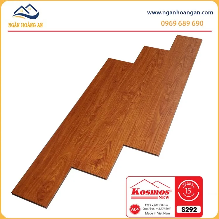 Sàn Gỗ Công Nghiệp Kosmos S292 Dày 8mm 