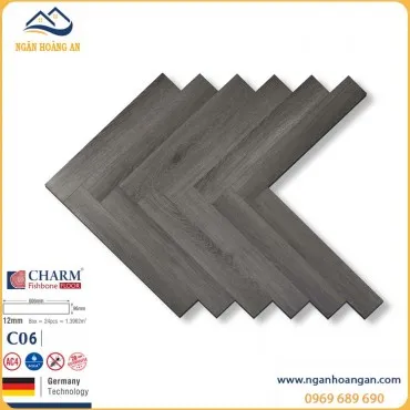 Sàn Gỗ Công Nghiệp Xương Cá Charmwood C06 12mm