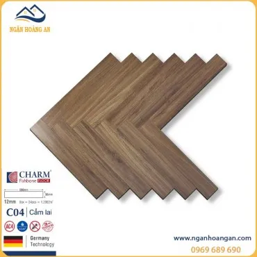 Sàn Gỗ Công Nghiệp Xương Cá Charmwood 12mm C04