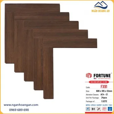 Sàn Gỗ Công Nghiệp Xương Cá Fortune 12mm FX91
