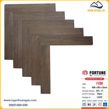 Sàn Gỗ Công Nghiệp Xương Cá Fortune FX98 Dày 12mm