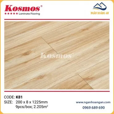 Sàn Gỗ Cốt Xanh Kosmos K81 Có Đế Cao Su 8mm