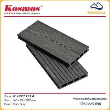 Sàn Gỗ Hồ Bơi Ngoài Trời Kosmos K140V25X2.2M Dark Grey Lỗ Vuông