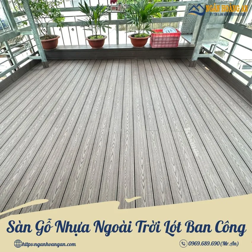 Sàn Gỗ Nhựa Ngoài Trời Lót Ban Công