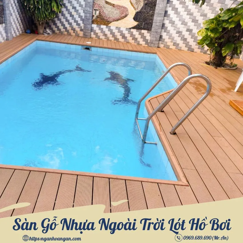 Sàn Gỗ Nhựa Ngoài Trời Lót Hồ Bơi