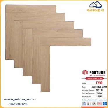 Sàn Gỗ Xương Cá Fortune Malaysia FX99 12mm