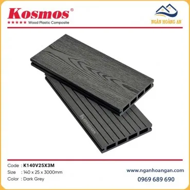 Sàn Hồ Bơi Gỗ Nhựa Lỗ Vuông Ngoài Trời Kosmos K140V25X3M Dark Grey
