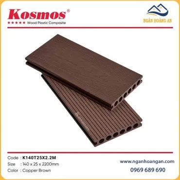 Sàn Hồ Bơi Gỗ Ngoài Trời Kosmos K140T25X2.2M Copper Brown Lỗ Tròn