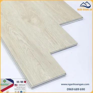 Sàn Nhựa Giả Gỗ Hèm Khóa Glotex US100 Đế Cao Su 4mm