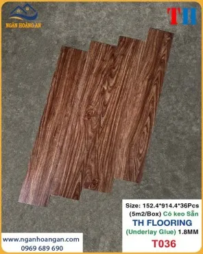 Sàn Nhựa Giả Gỗ Có Keo Sẵn THFLoor TH036 Dày 1.8mm