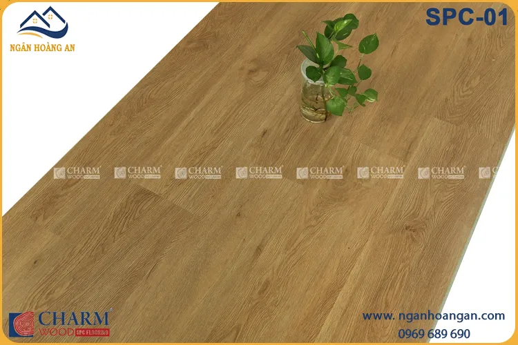 Sàn Nhựa Giả Gỗ Hèm Khoá Charmwood SPC-01 6mm