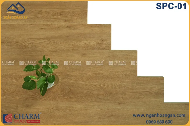 Sàn Nhựa Giả Gỗ Hèm Khoá Charmwood SPC-01 6mm