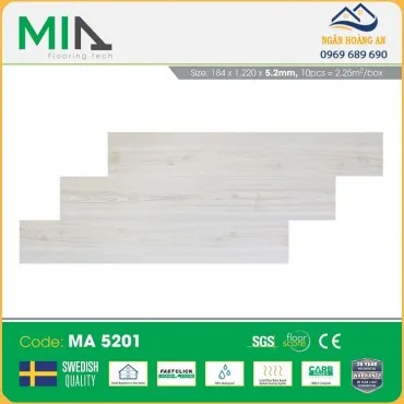 Sàn Nhựa Giả Gỗ Hèm Khóa MIA MA 5201 Dày 5.2mm