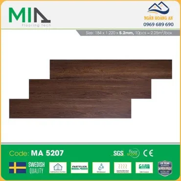 Sàn Nhựa Giả Gỗ Hèm Khóa MIA MA 5207 Dày 5.2mm