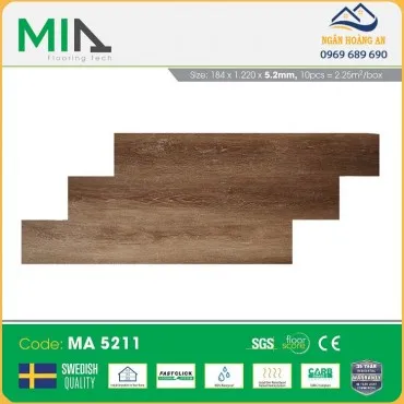 Sàn Nhựa Giả Gỗ Hèm Khoá MIA MA 5211 Dày 5.2mm