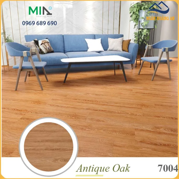Sàn Nhựa Giả Gỗ Vinyl Hèm Khóa Đế Cao Su MIA MA 7004 Dày 7mm Sàn Nhựa Giả Gỗ Vinyl Hèm Khóa Đế Cao Su MIA MA 7004 Dày 7mm