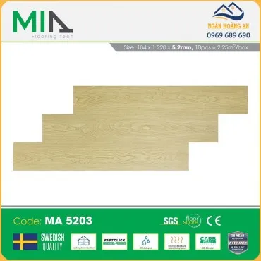 Sàn Nhựa Giả Gỗ Vinyl Hèm Khóa MIA MA 5203 Dày 5.2mm