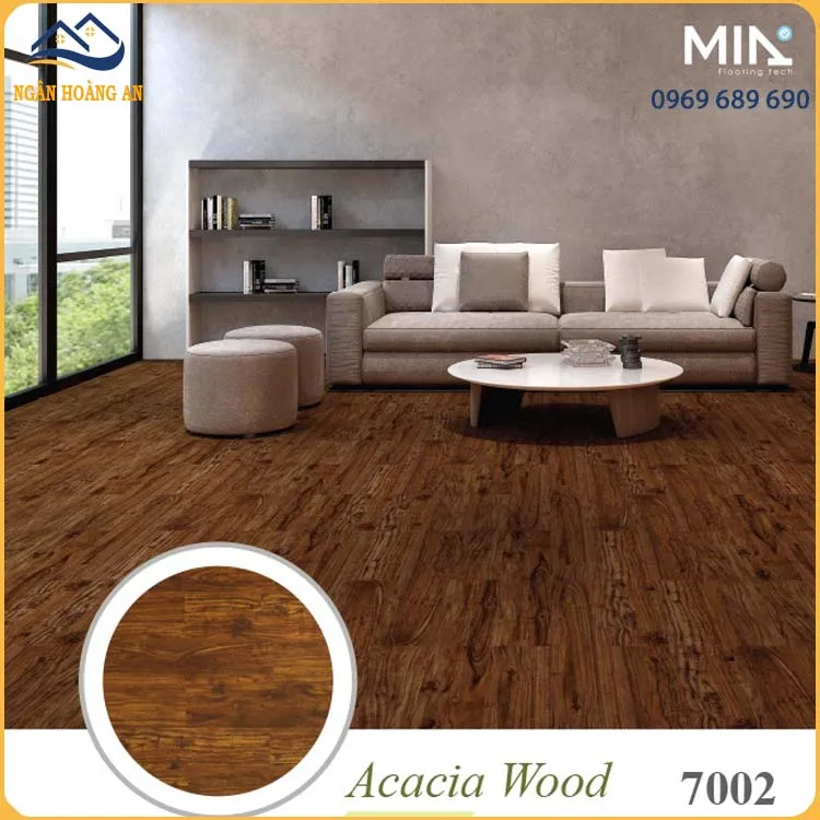 Sàn Nhựa Giả Gỗ Vinyl Hèm Khóa MIA MA 7002 Đế Cao Su 7mm