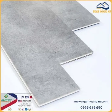 Sàn Nhựa Giả Bê Tông Hèm Khoá Glotex US109 Đế Cao Su