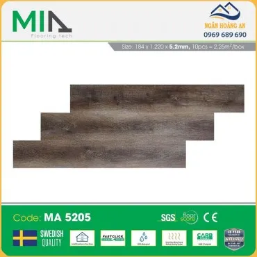 Sàn Nhựa Hèm Khóa Giả Gỗ MIA MA 5205 Dày 5.2mm