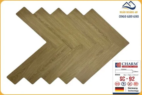 Sàn Nhựa Hèm Khoá Lát Xương Cá Charmwood SC-92 6mm