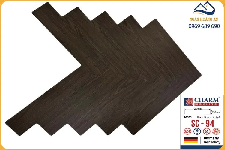 Sàn Nhựa Hèm Khoá Xương Cá Charmwood 6mm SC-94