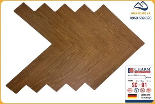 Sàn Nhựa Hèm Khoá Xương Cá Charmwood SC-91 6mm