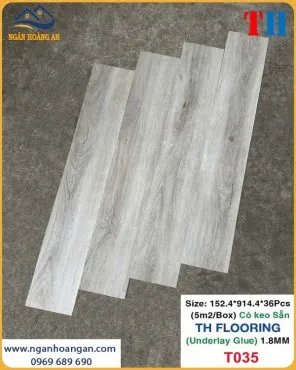 Sàn Nhựa Vinyl Có Keo Sẵn THFLoor TH035 Dày 1.8mm