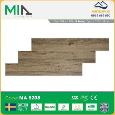 Sàn Nhựa Vinyl Hèm Khóa MIA MA 5208 Dày 5.2mm