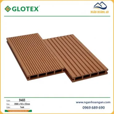 Sàn Sân Thượng Gỗ Nhựa Ngoài Trời Glotex S403 Teak