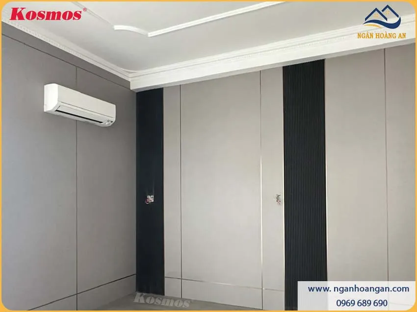 Tấm Ốp Đa Năng Than Tre Kosmos TT-820 Vân Vải Xám Tấm Ốp Đa Năng Than Tre Kosmos TT-820 Vân Vải Xám