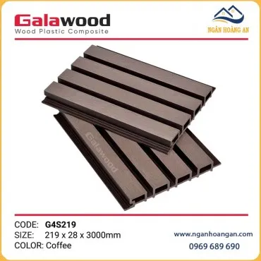 Tấm Gỗ Nhựa Lam Sóng Ngoài Trời Galawood G4S219 Coffee