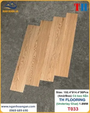 Tấm Lót Sàn Nhựa Giả Gỗ THFLoor TH033 Dày 1.8mm
