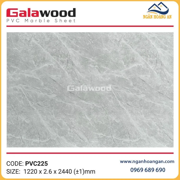 Tấm Nhựa PVC Giả Vân Bê Tông Galawood PVC225
