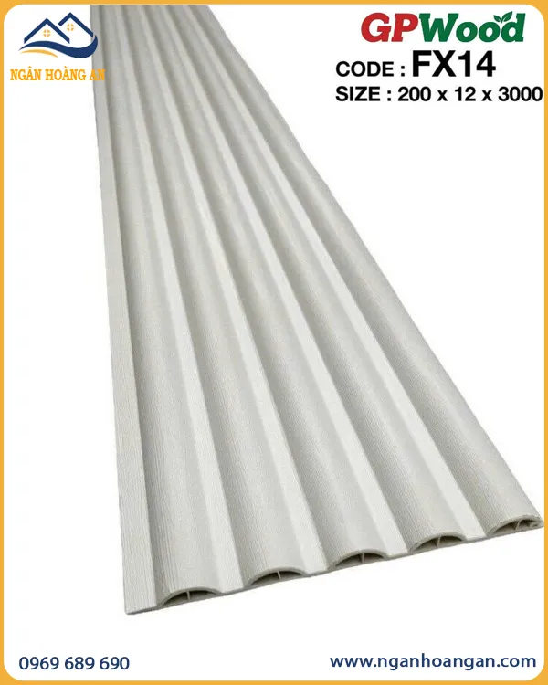 Tấm Nhựa Lam Sóng Tròn GPWood FX14 Màu Trắng