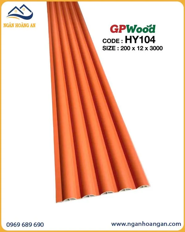 Tấm Nhựa Lam Sóng Tròn GPWood HY104 Màu Cam