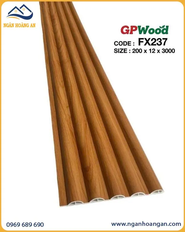 Tấm Nhựa Lam Sóng Tròn Vân Gỗ GPWood FX237